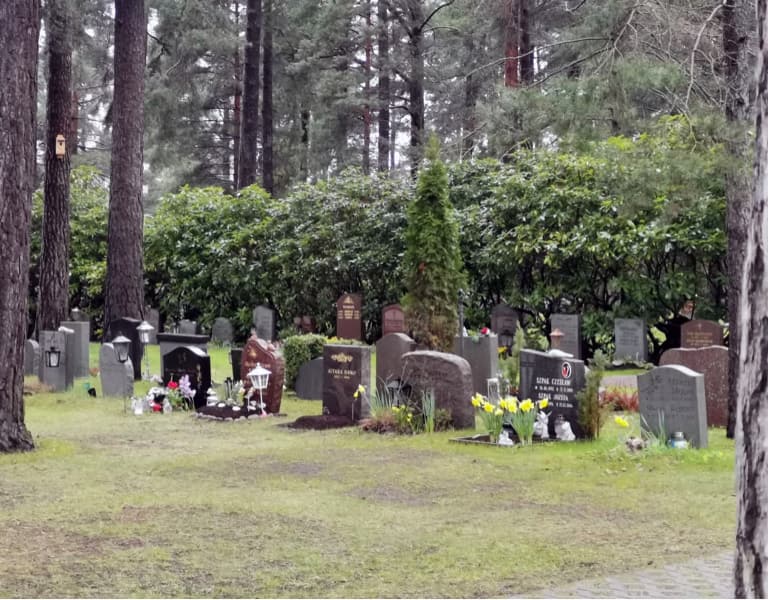 Gravsten - Gravstenar på en kyrkogård